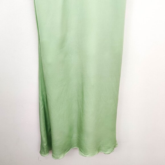 Aiifos Short Sleeve Keyhole Back Maxi Dress in Green Medium - Picture 5 of 12